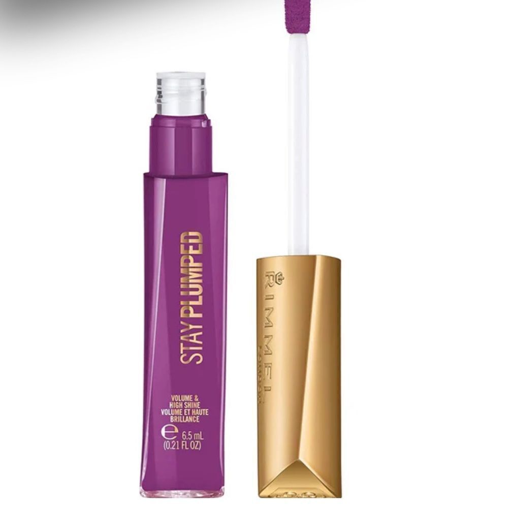 Rimmel stay plumped lip gloss show stopper purple